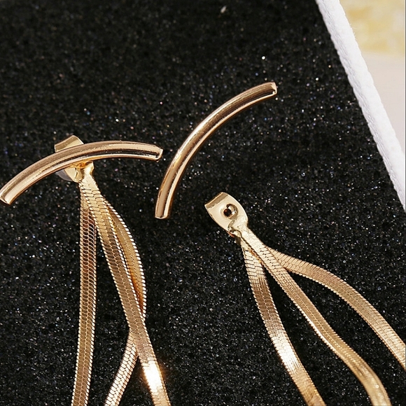 Tassel Earrings 18K Gold Plated - Picture 5 of 6